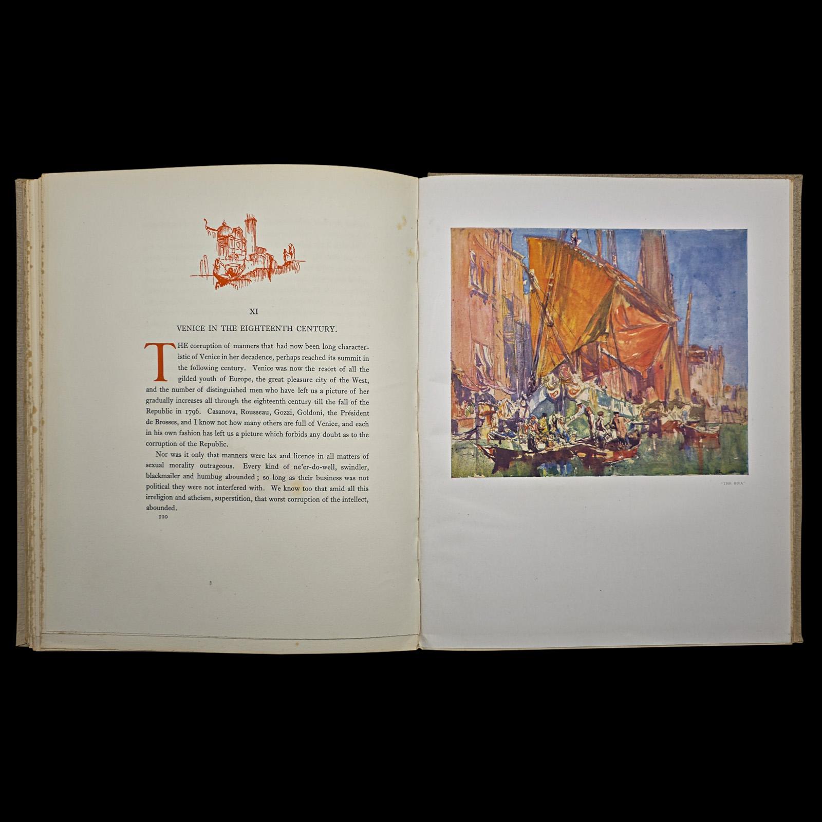 Livre d'art ancien, The Pageant of Venice, Hutton & Brangwyn, Illustrated, C.C. 1920 en vente 5