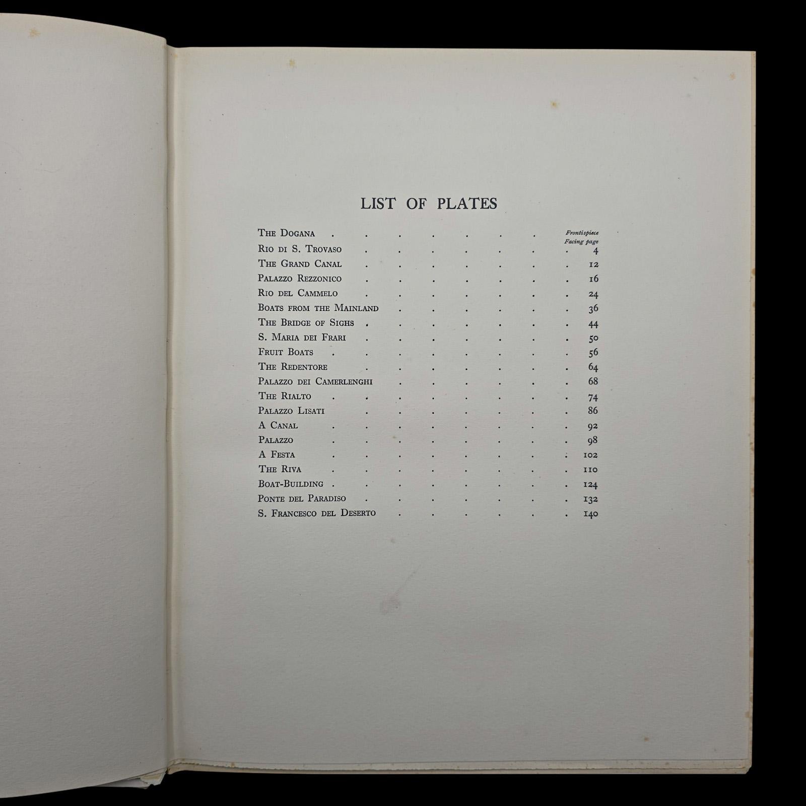 Livre d'art ancien, The Pageant of Venice, Hutton & Brangwyn, Illustrated, C.C. 1920 Bon état - En vente à Hele, Devon, GB