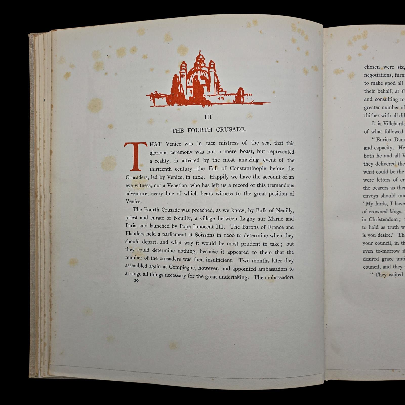 Papier Livre d'art ancien, The Pageant of Venice, Hutton & Brangwyn, Illustrated, C.C. 1920 en vente