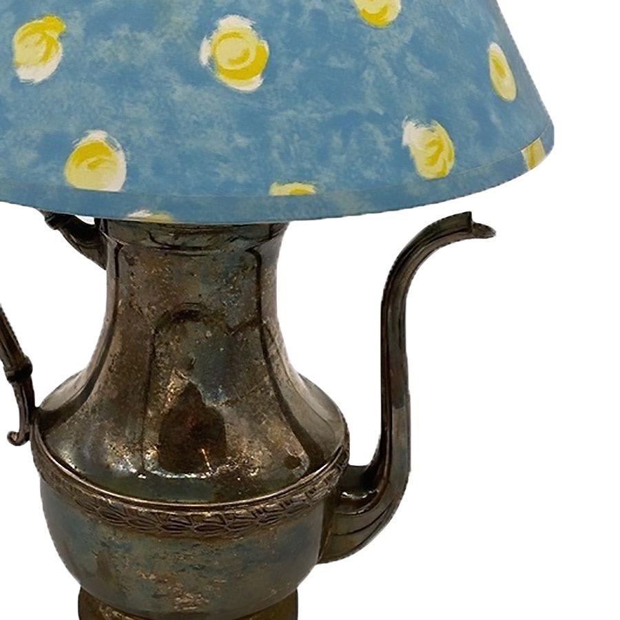 Vittoriano Lampada da teiera d'epoca in argento placcata Art of Vintage in vendita