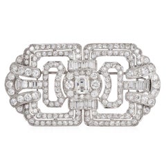 Antiguo broche Art Decó 10,00 quilates de diamantes de mina antigua Broche de platino