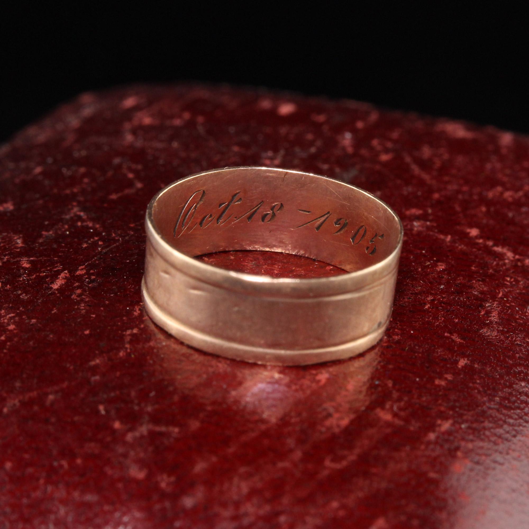 engraved band rings