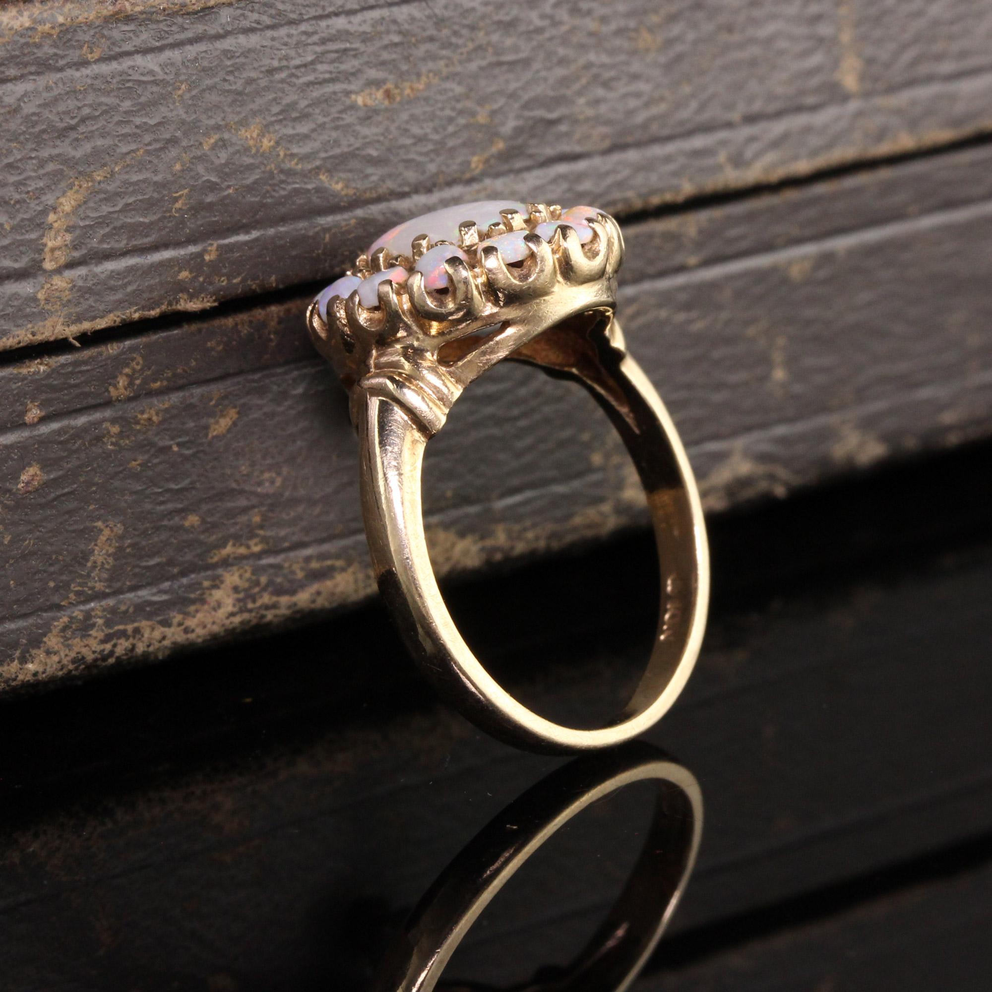 vintage 10k gold opal ring