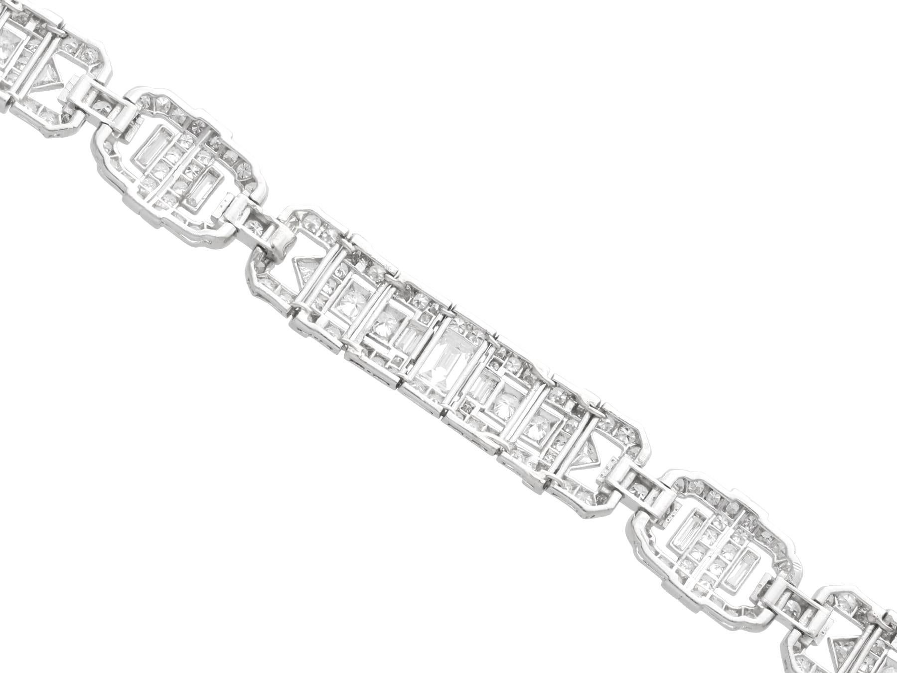 Antique Art Deco 11.75Ct Diamond and Platinum Bracelet Circa 1920 1