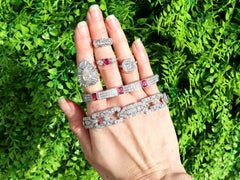 Antique Art Deco 12.37 Carat Diamond and Platinum Bracelet Circa 1925