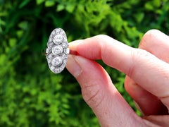 Antique Art Deco 1.32 Carat Diamond and 14 Karat White Gold Ring Circa 1930