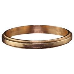 Antique Art Deco 14 Karat Yellow Gold Wedding Band