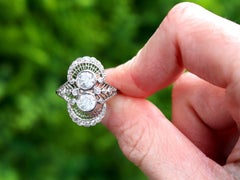 Art Deco 1.43ct Diamond and Platinum Cocktail Ring