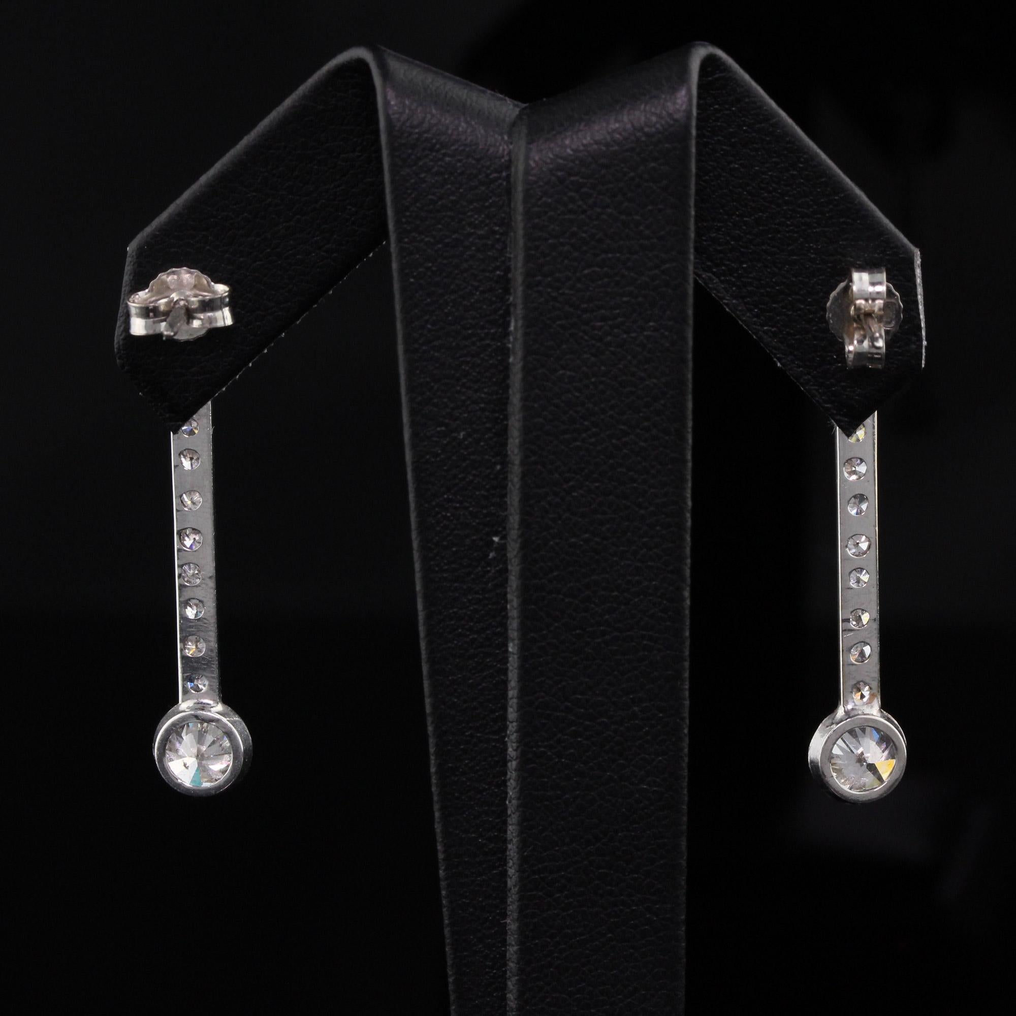 antique diamond drop earrings