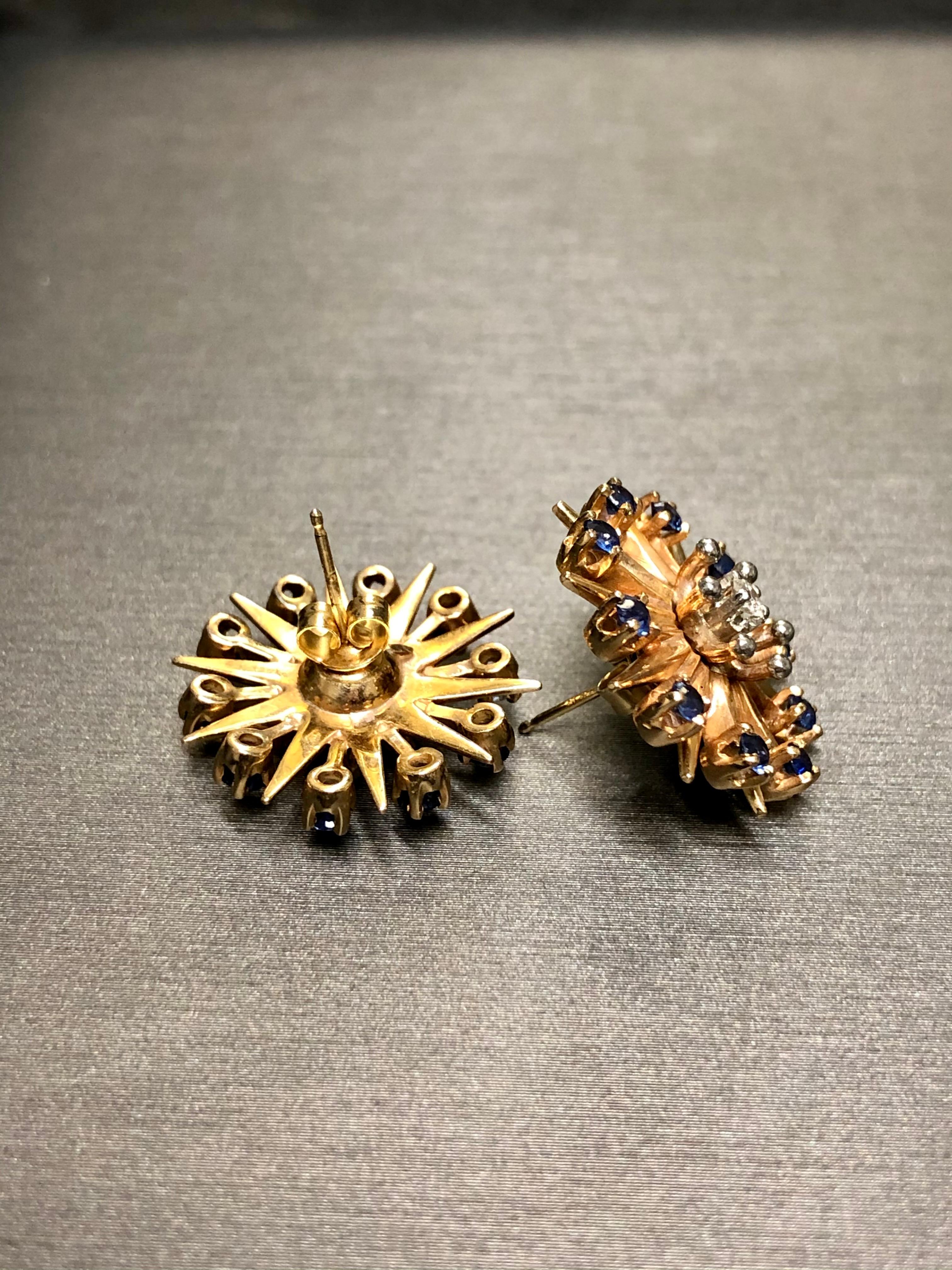 14k gold snowflake earrings
