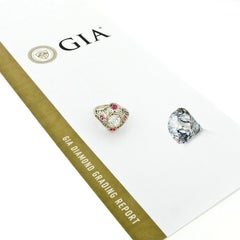 Antique Art Deco 14k Gold 1.01ct GIA Old European Diamond Open Engagement Ring