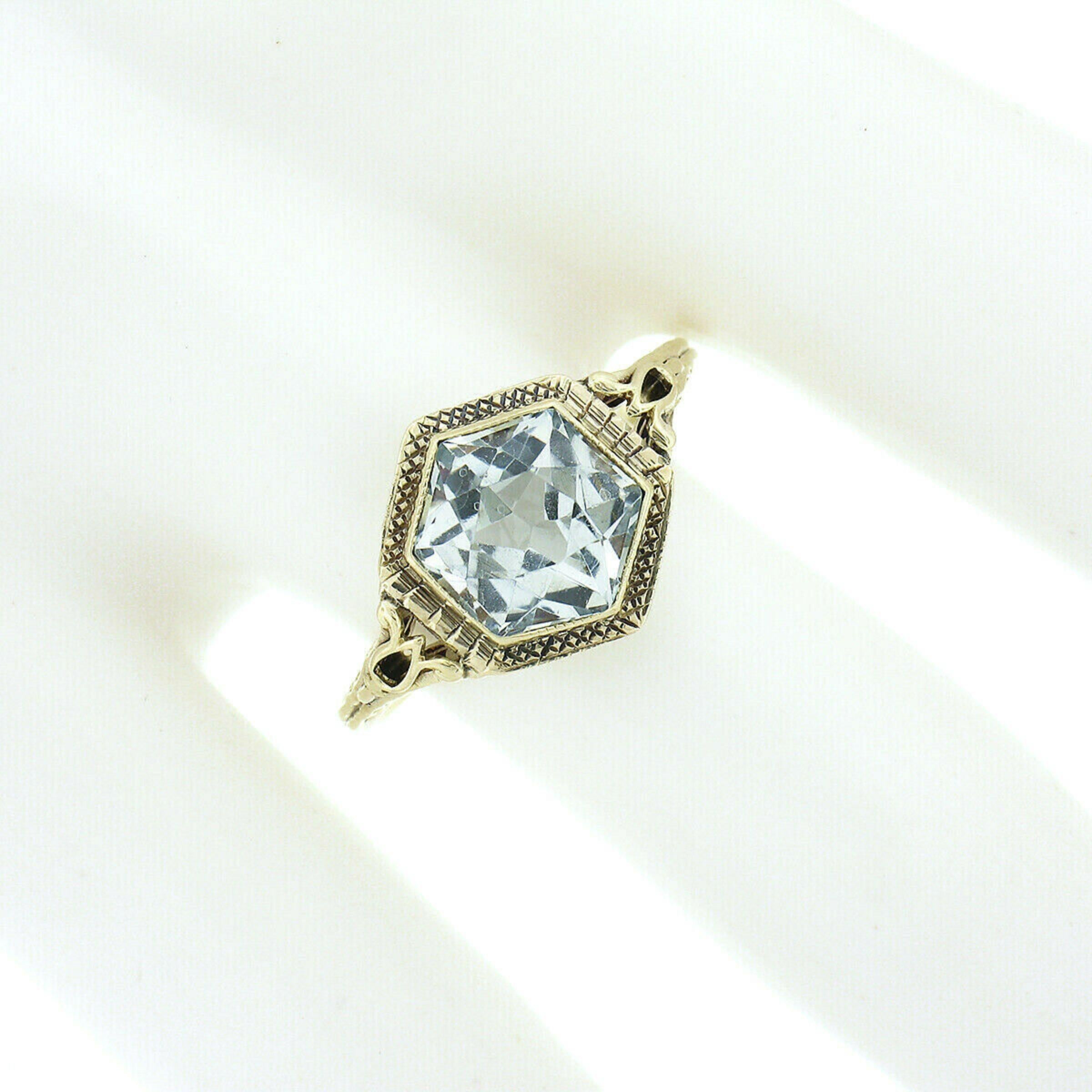 vintage hexagon ring