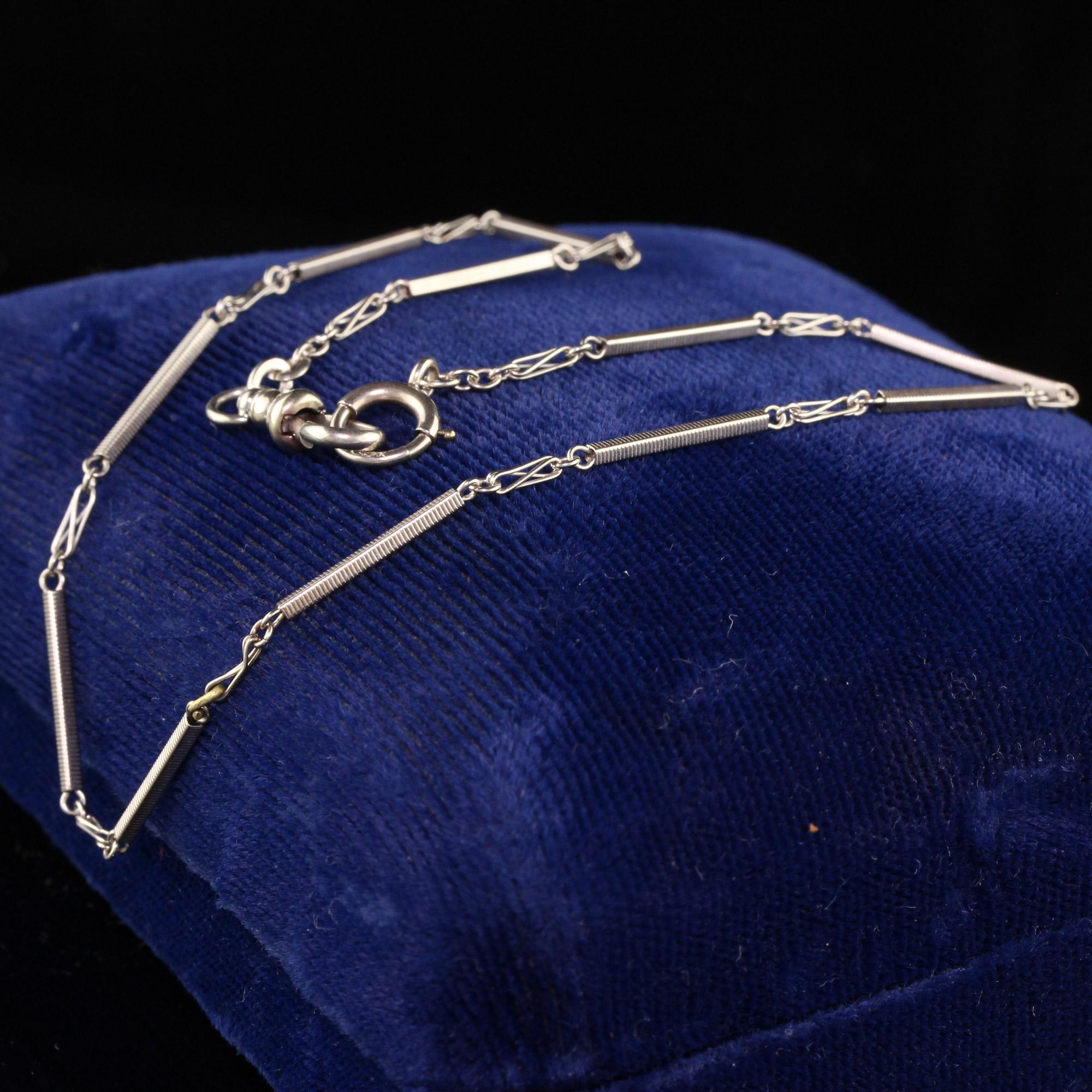 antique white gold necklace