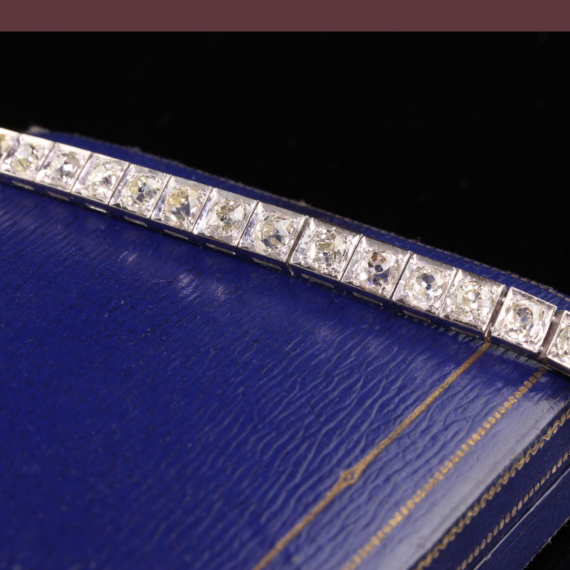 antique art deco 14k white gold...