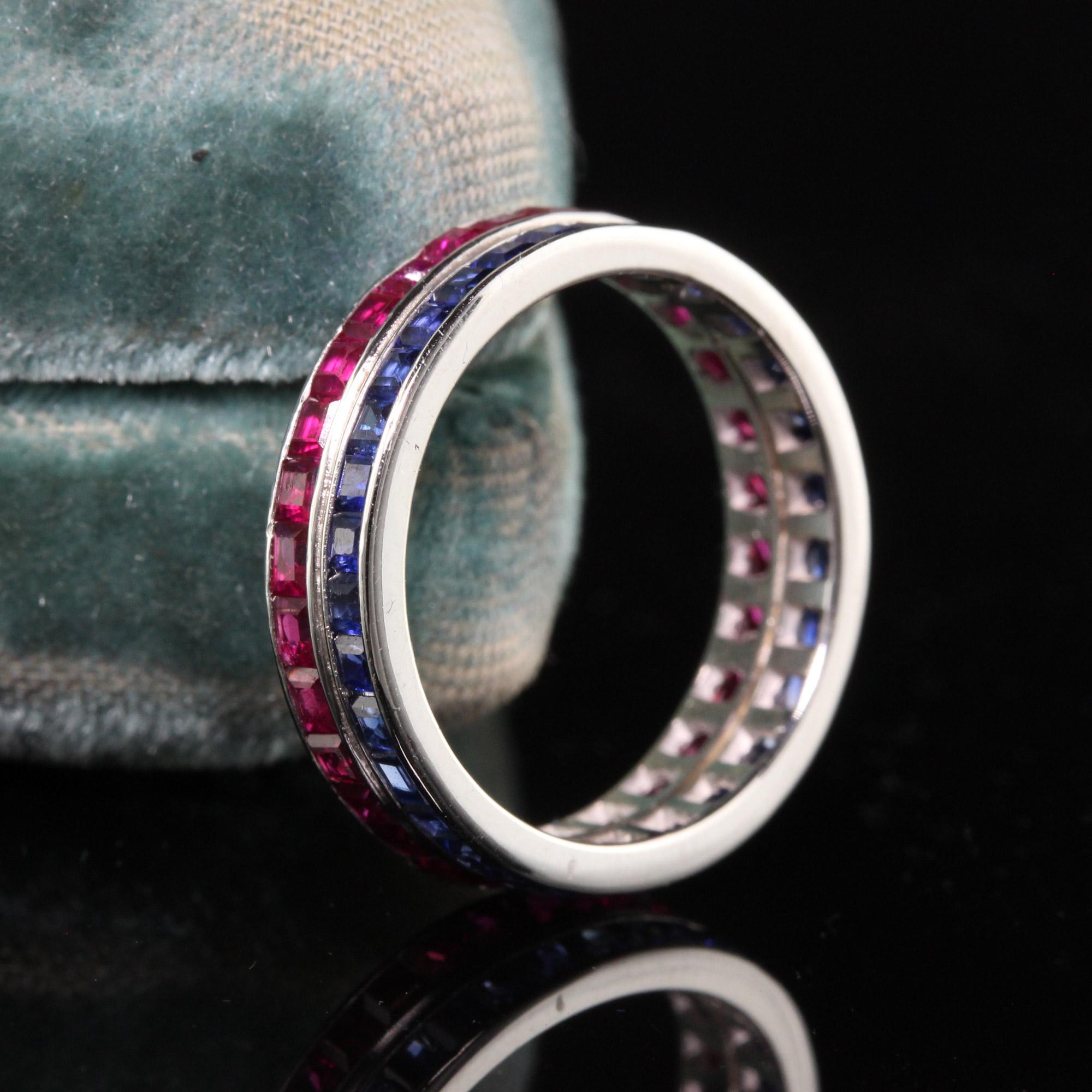 ruby and sapphire eternity ring