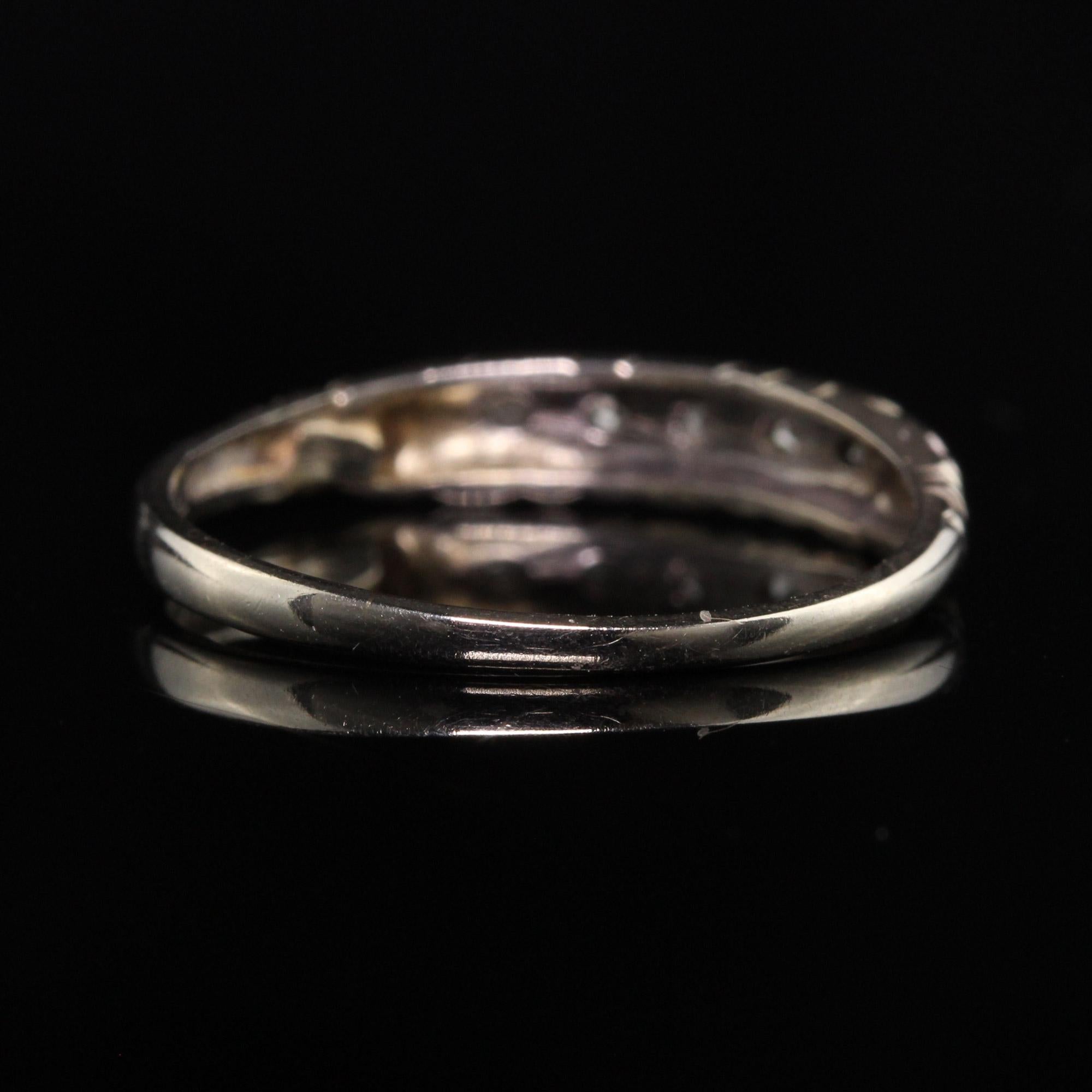 art deco 14k white gold diamond ring
