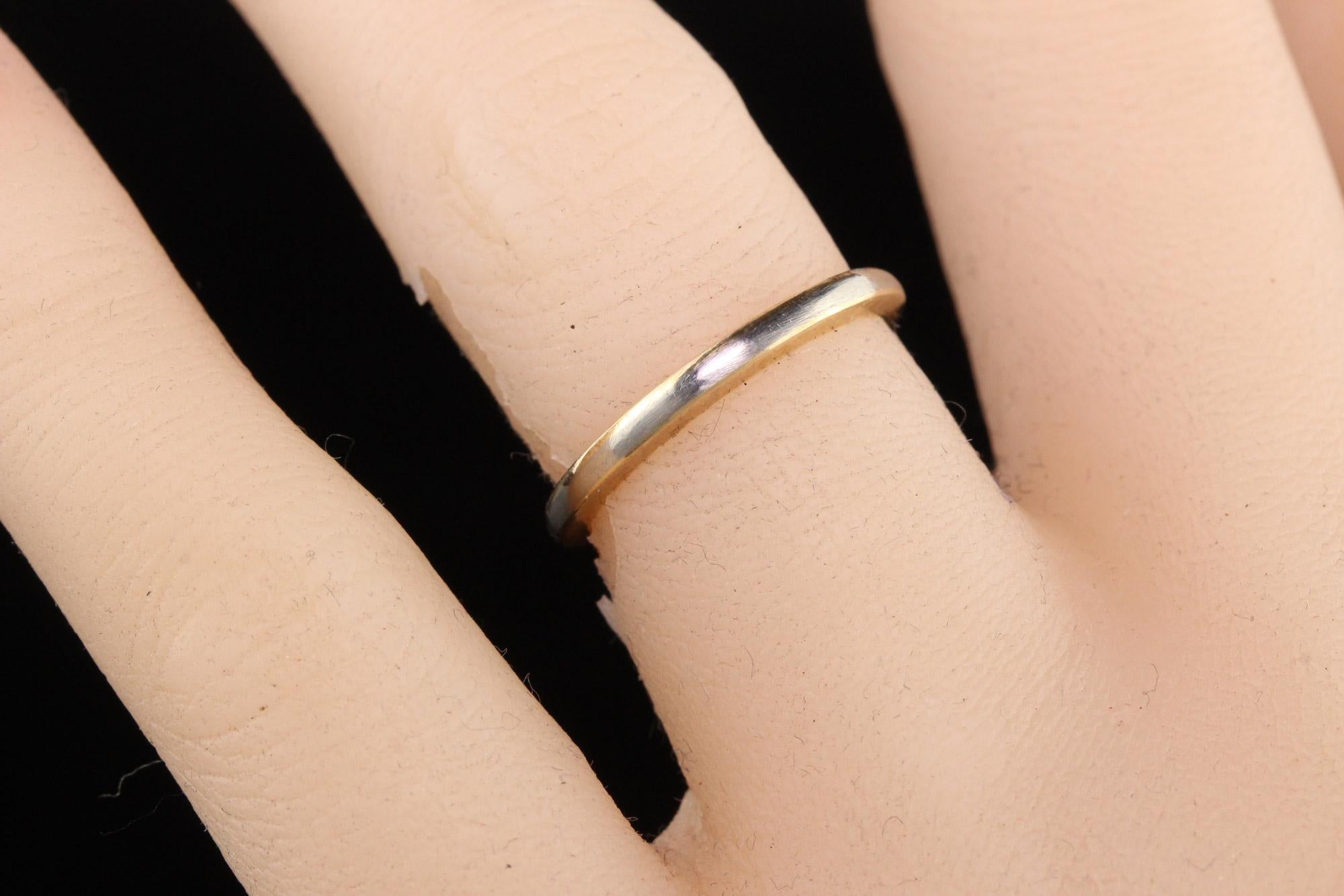 Antique Art Deco 14K Yellow and White Gold Lohengrin Engraved Wedding Band 1