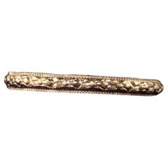 Antique Art Deco 14K Yellow Gold Blossom Engraved Wedding Band - Size 9