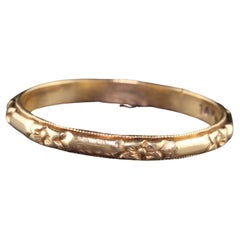 Antique Art Deco 14K Yellow Gold Classic Engraved Wedding Band