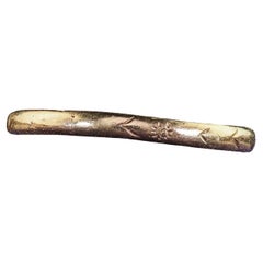 Alianza de Boda Fina Antigua Art Decó de Oro Amarillo de 14K Grabada - Tamaño 8 1/4