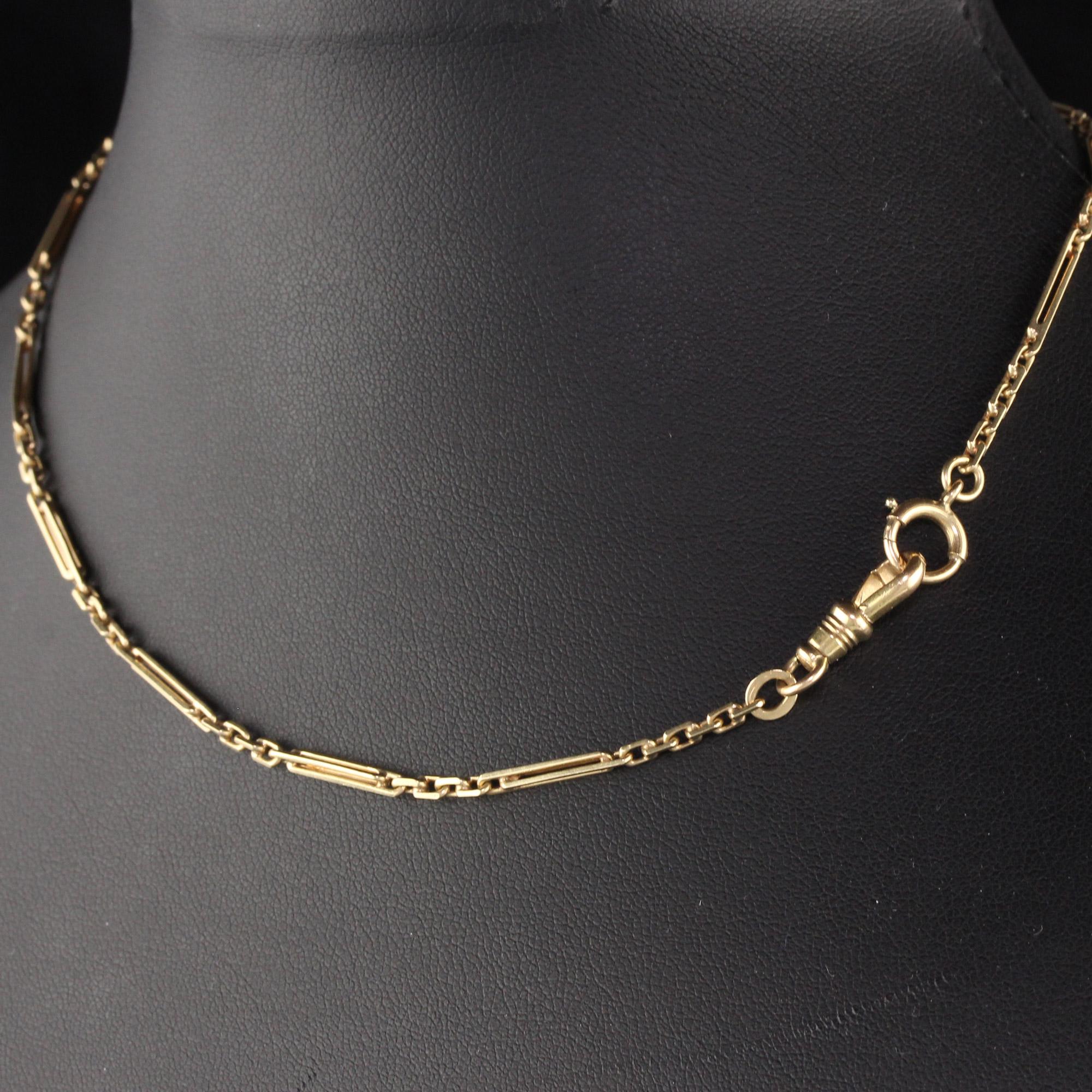 Antike antike Art Deco 14K Gelbgold komplizierte Kette Halskette Uhr Fob 3