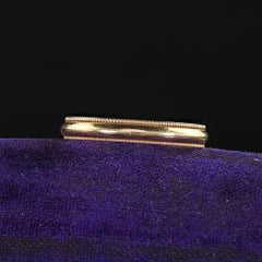 Antique Art Deco 14K Yellow Gold Milgrain Classic Wedding Band Ring - Size 6 1/4