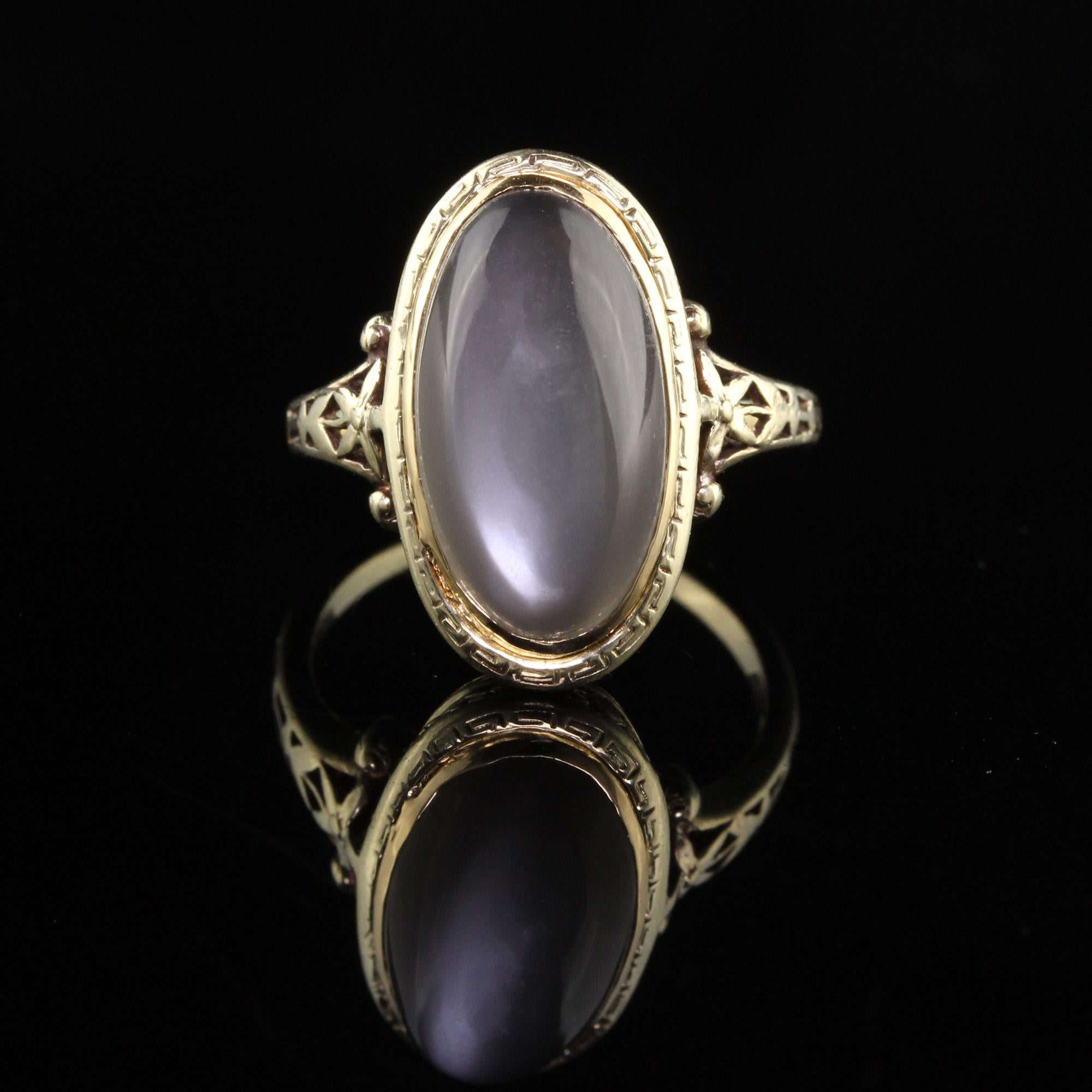 solid gold moonstone ring