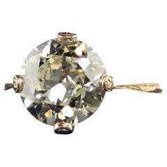Antique Art Deco 14K Yellow Gold Old European Cut Diamond Engagement Ring - GIA