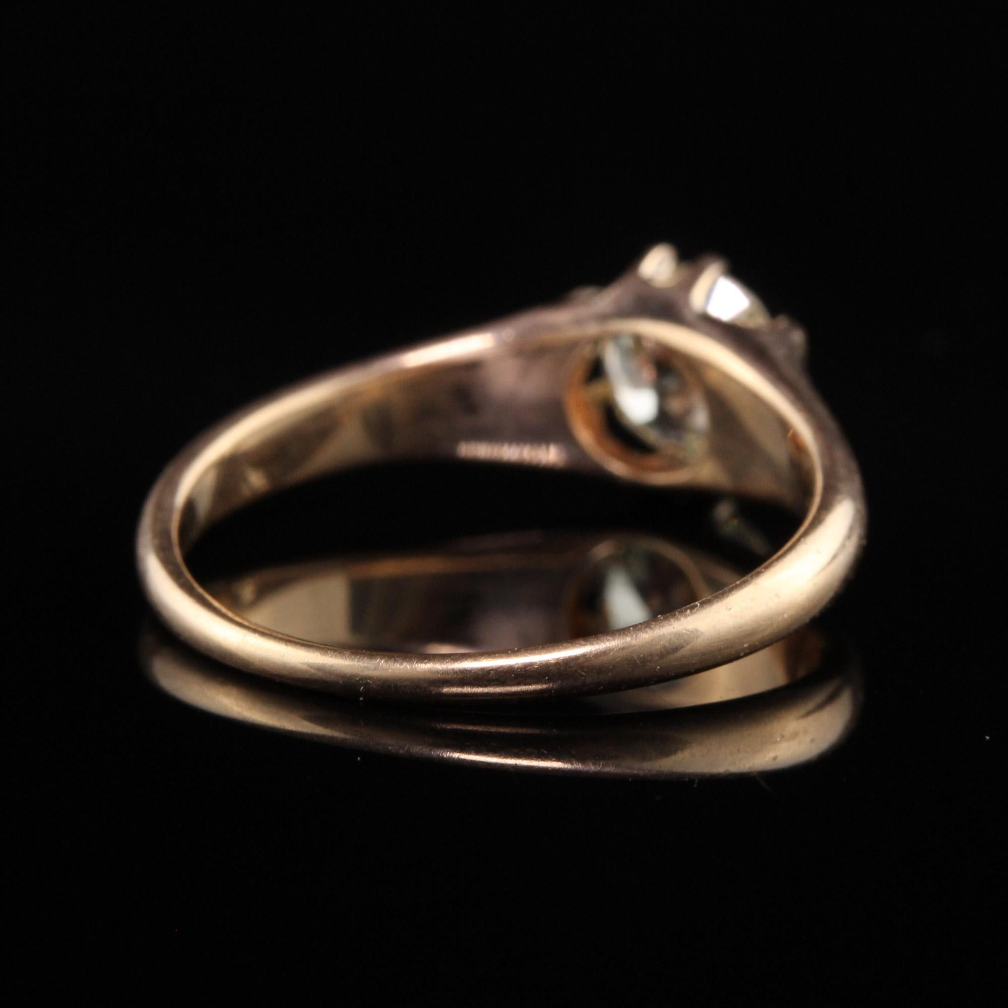 Old European Cut Antique Victorian 14k Yellow Gold Old European Diamond Engagement Ring