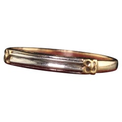 Antique Art Deco 14K Yellow Gold Two Tone Wedding Band