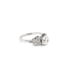 Antique Art Deco 1.75ct Old Cut Diamond Platinum Engagement Ring, Circa 1920's