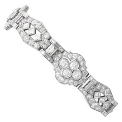 Antique Art Deco 18.36 Carat Diamond and Platinum Bracelet Circa 1920