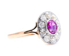 Antique, Art Deco, 18ct Gold and Platinum, Ruby and Diamond Ring