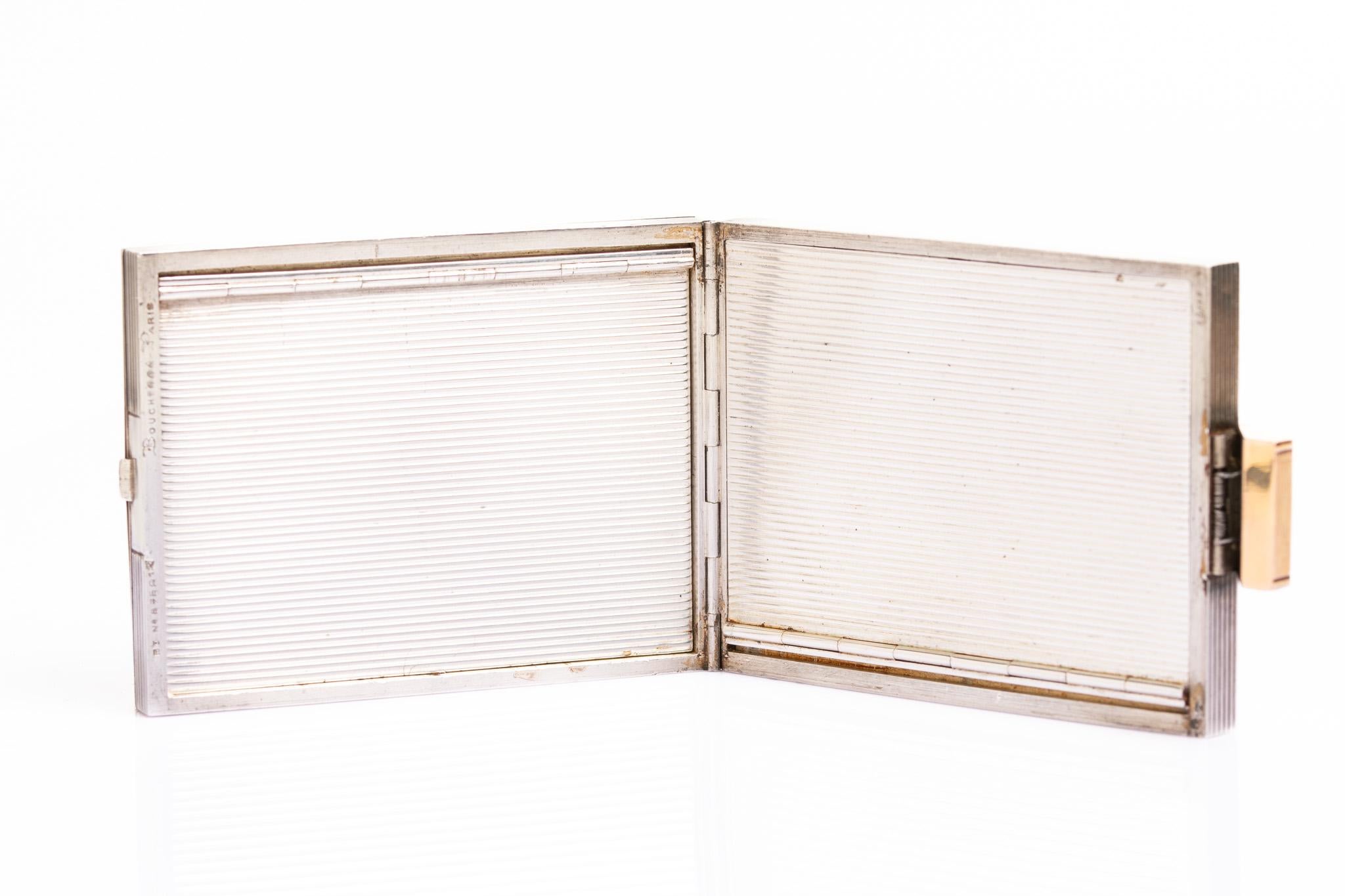 Scatola Minauidere Art Deco Boucheron in argento, oro 18 carati e rubini in vendita 6