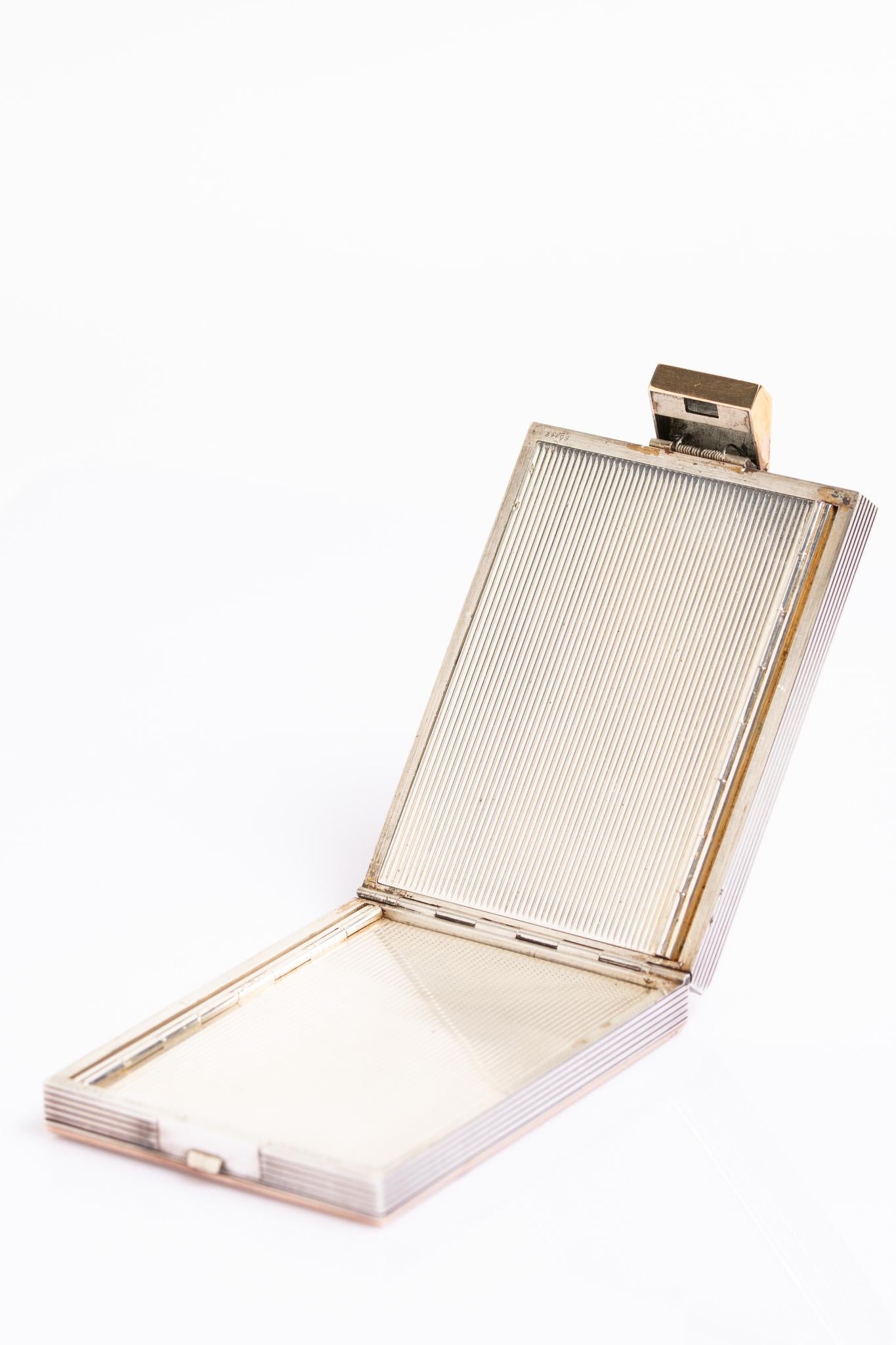 Scatola Minauidere Art Deco Boucheron in argento, oro 18 carati e rubini in vendita 7