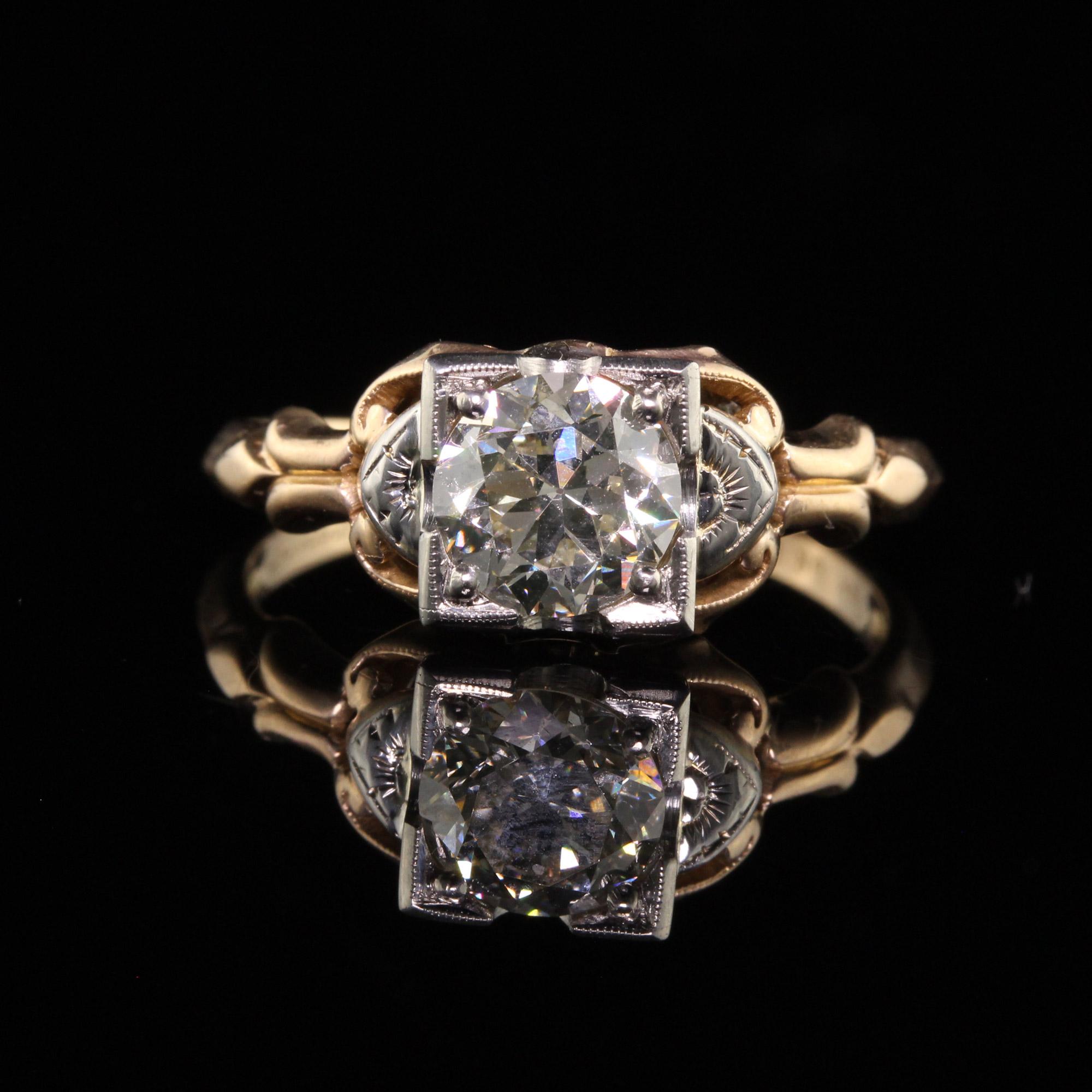 vintage art deco 18k diamond...