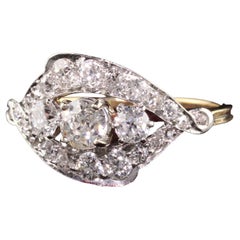 Antique Art Deco 18K and Platinum Old European Diamond Ring Antique Art Deco 18K and Platinum Old European Diamond Ring