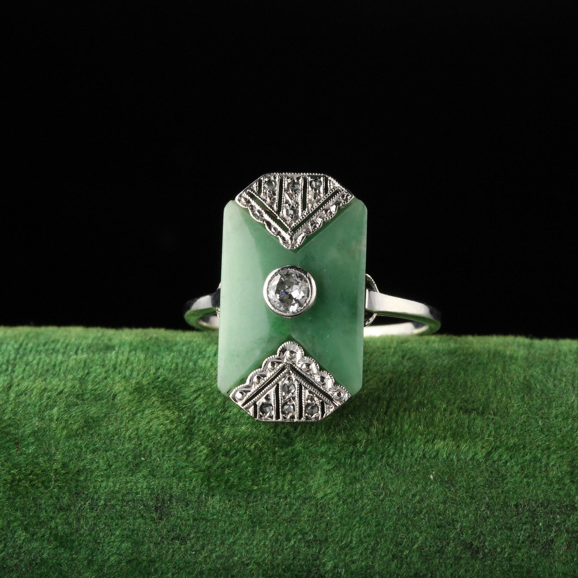 Gorgeous Art Deco shield ring with a approximately 0.15 cts diamond center.

Item #R0439

Metal: 18K White Gold

Weight: 3.4 Grams 

Total Diamond Weight: Approximately 0.15 cts

Ring Size: 6 1/4

This ring can be sized for a $30 fee!

*Please note
