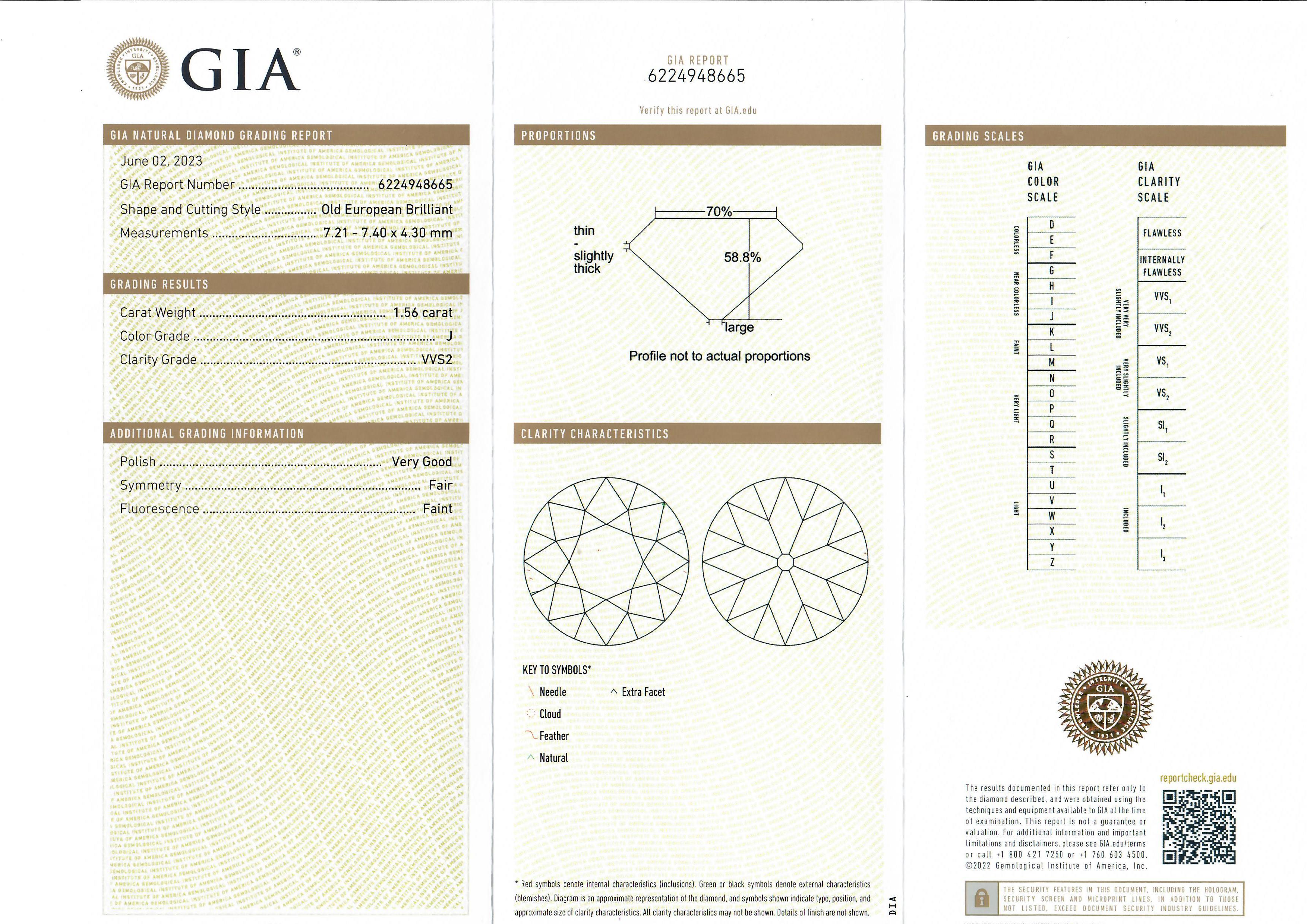 Antiker Art-Déco-Blumenring aus 18 Karat Weißgold mit Diamanten im alteuropäischen Schliff, GIA 1,62 Karat im Angebot 1