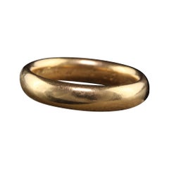 Antikes, klassisches graviertes Art-déco-Ring, 18 Karat Gelbgold