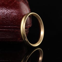 Antique Art Deco 18K Yellow Gold Classic Wedding Band