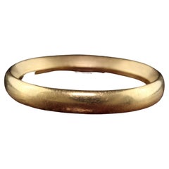 Antique Art Deco 18K Yellow Gold Classic Wedding Band