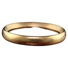 Antique Art Deco 18K Yellow Gold Classic Wedding Band