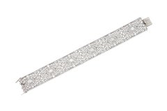 Antique Art Deco 1920s 25.00 Carat Diamond Bracelet