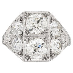 Antiker Art Deco 1920er Jahre 3,00 Karat Diamant Dinner Ring