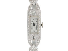 Antique Art Deco 1920s 3.00 Carat Diamond Watch