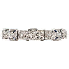 Antique Art Deco 1920s 4.50 Carat Diamond Line Bracelet