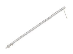 Antique Art Deco 1920s 5.00 Carat Diamond Line Bracelet