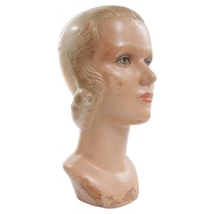 Used Art Deco 1920s Collectable Original Mannequin Display Head