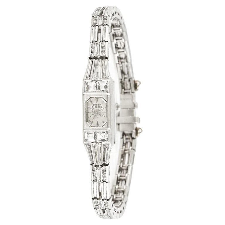 Antike Art Deco 1920er Lucien Piccard 10,00 Karat Diamantuhr, Art